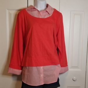 Tommy Hilfiger Coral Layered Sweater Top